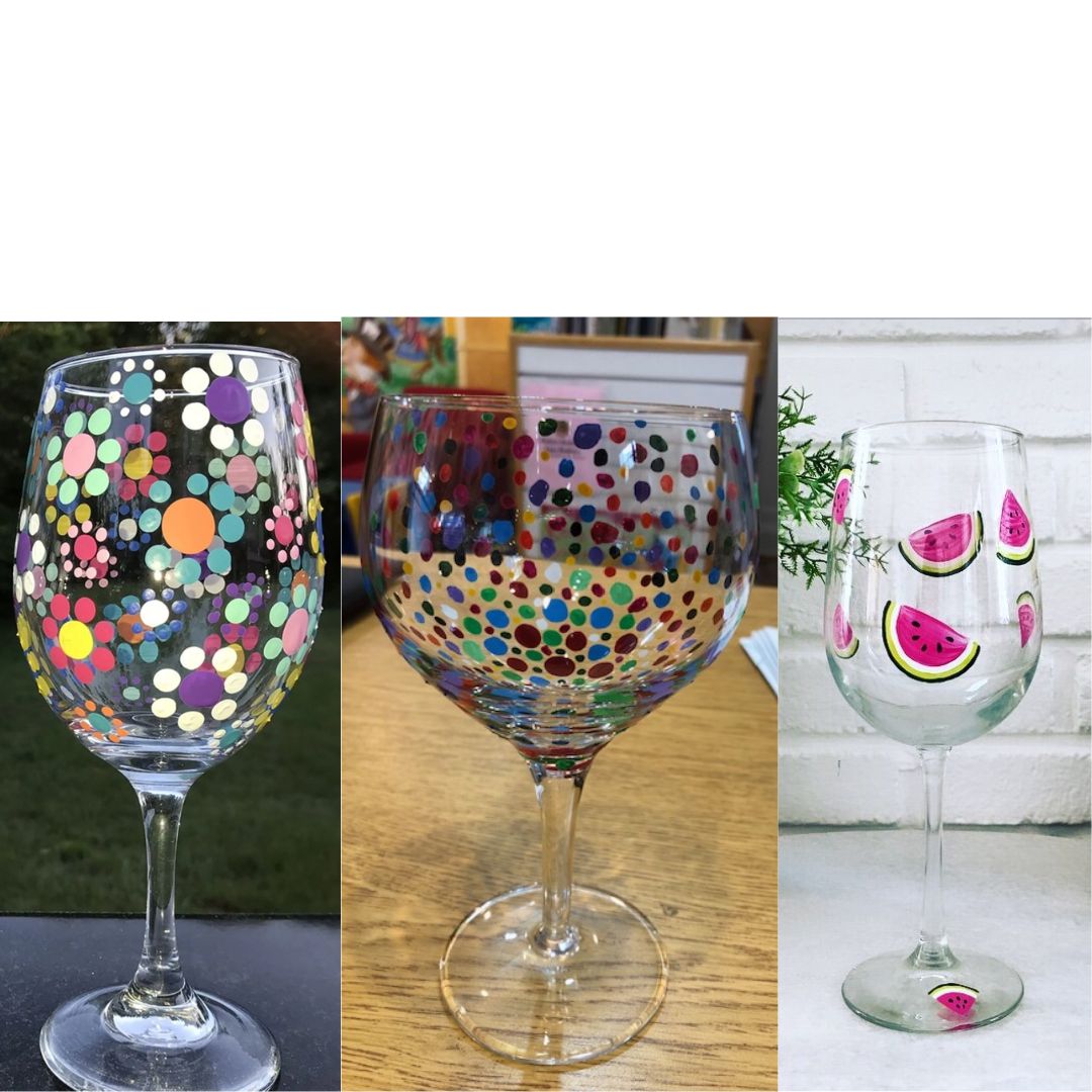 Adult-Decorative Wine Glass Painting!