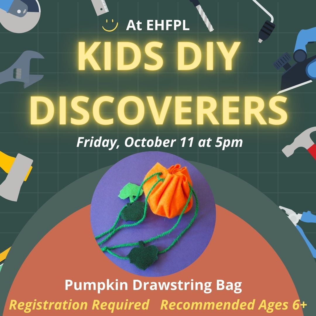 Kids DIY Discoverers – Pumpkin Drawstring Bags